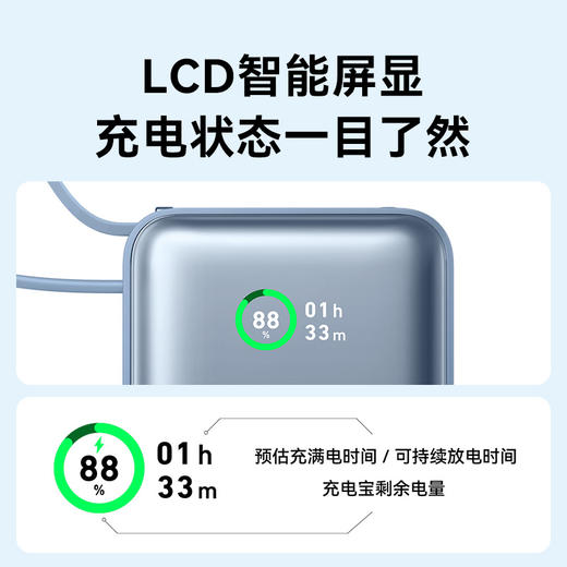 【热销】Anker安克充电宝自带线10000毫安超大容量便携移动电源适配iPhone15苹果14Promax手机专用PD快充 A1259 商品图5