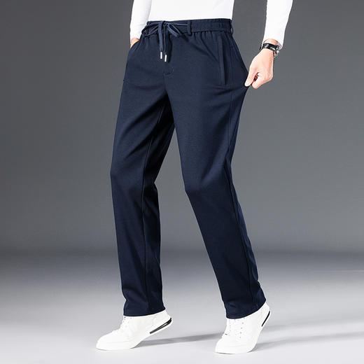 纯棉【新款DWN】大依优型大码直口休闲裤运动针织长裤加肥加大弹力舒适胖子肥佬裤子 商品图2