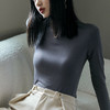 【修身显瘦舒适！中领长袖打底衫】超弹性面料，贴合丰满身形。柔软舒适莫代尔棉，修身显瘦剪裁，半高领中领长袖打底衫女内搭春秋冬紧身纯色上衣t恤 商品缩略图6