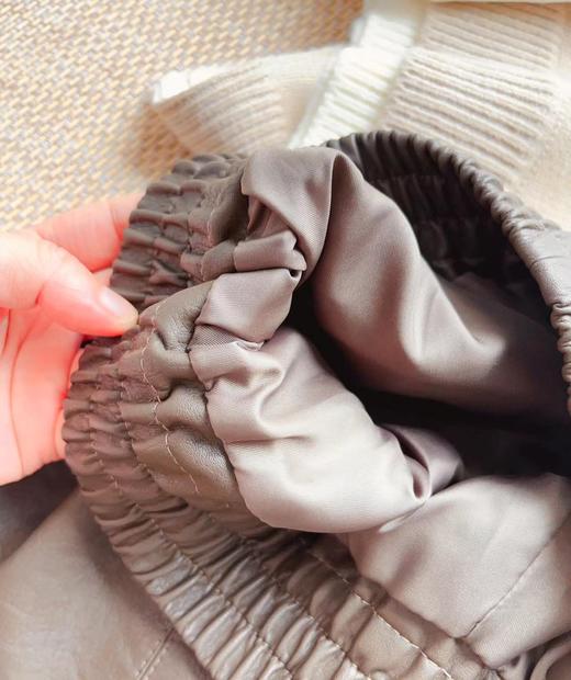 老米优品/无论美式复古文艺穿搭都少不了宝藏单品！《复古柔软皮短裤》🍂松紧腰不挑身材，全内衬，好品质！K230921A 商品图3