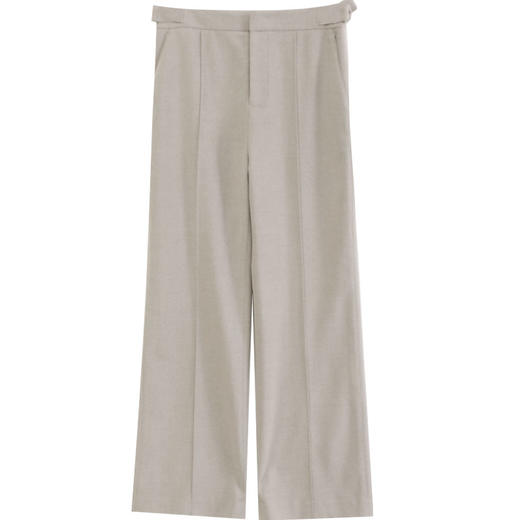 玳莎通勤开叉微喇西装裤女秋冬新款设计感磨毛保暖垂感休闲裤  DD36306 商品图4