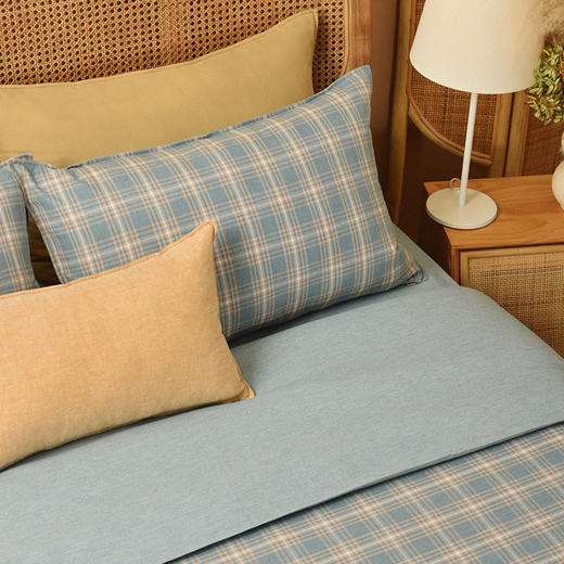 格子床上四件套全棉纯棉床单被罩枕头床品轻奢高级感 商品图2