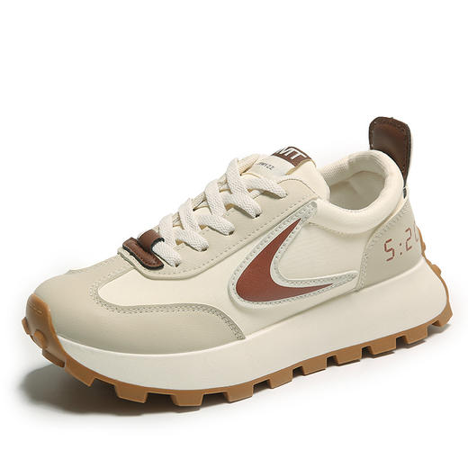 「两款配色！简约设计」2023秋季新款阿甘鞋女ins潮韩版学生休闲跑步鞋厚底老爹鞋 商品图4