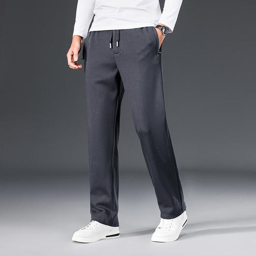 纯棉【新款DWN】大依优型大码直口休闲裤运动针织长裤加肥加大弹力舒适胖子肥佬裤子 商品图1