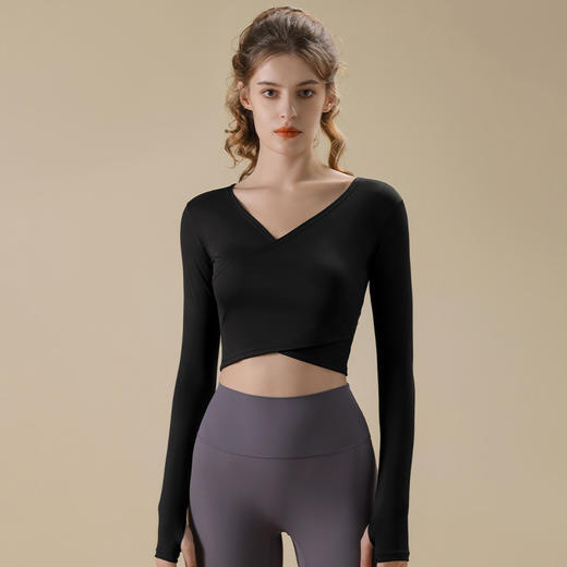 瑜伽服上衣女秋冬高级感健身衣修身显瘦运动普拉提2023新款长袖SQ 00 3065 商品图2