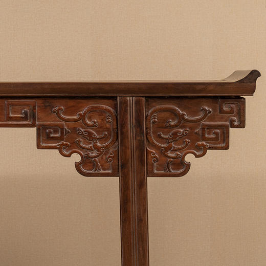 清 红木夹头榫螭龙纹大翘头案 商品图1