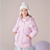 mettekids女童羽绒服2023冬季新款粉色中长款儿童90鹅绒保暖外套 商品缩略图4