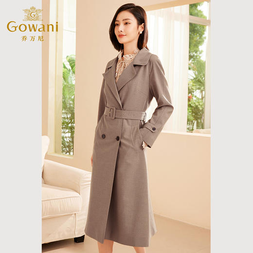 乔万尼风衣女款新款收腰中长款ET3A661 商品图2