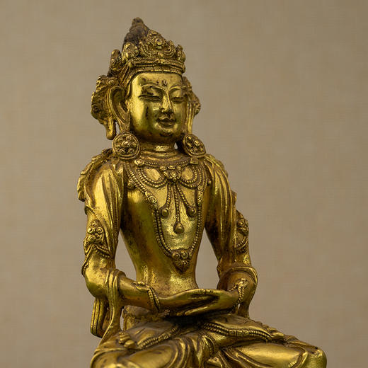 清 铜鎏金无量寿佛 商品图2