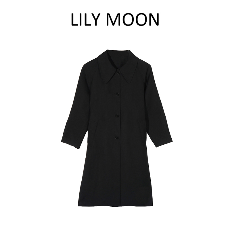LILY MOON赫本风中长款风衣——La rolls