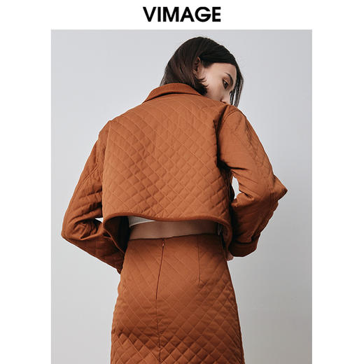 VIMAGE纬漫纪冬季新款时尚纯色短外套V2003624 商品图4
