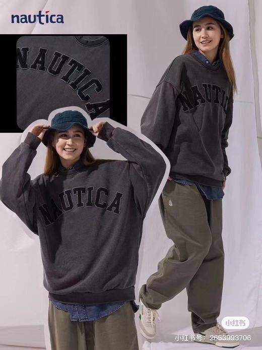 帆船 秋冬简约 400克重 水洗休闲宽松圆领卫衣男女款 NT-2678 商品图3