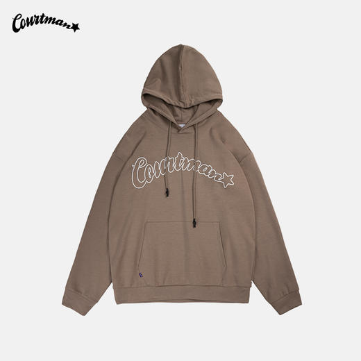 【福利大放送】COURTMAN星标大logo连帽卫衣2023秋冬宽松运动休闲外套男女暖 商品图0