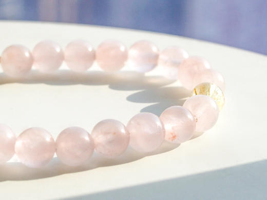 上新！【魔力三宝】天然水晶手串小众设计粉晶金发晶黄晶 商品图2