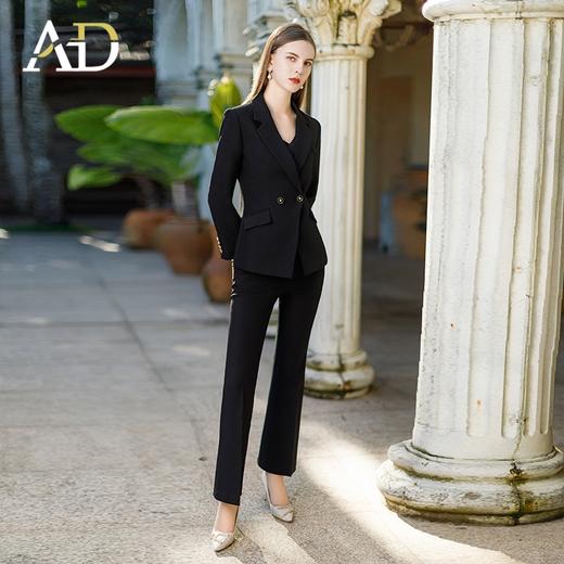 AD显瘦西装微喇裤高级感西服套装女秋季新款正式场合职场通勤正装 商品图0