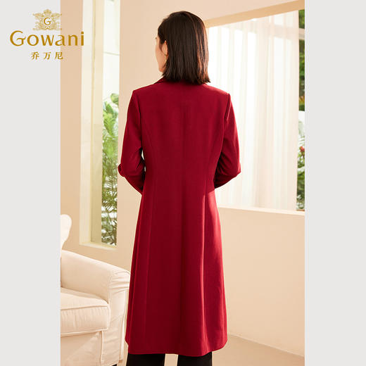 乔万尼风衣女款新款中长款气质高级感红色ET3A677 商品图4