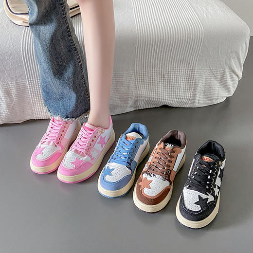 「四款配色」2023网红星星板鞋女个性小众学生休闲鞋ins潮休闲运动小白鞋 商品图3