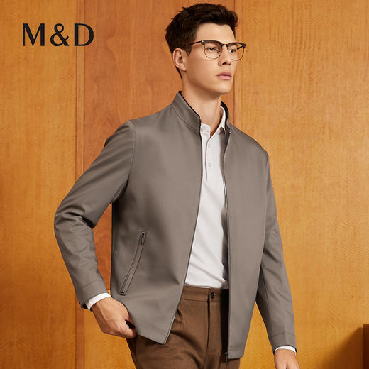 MD名盾男士立领夹克微弹秋季新品抗皱防风保暖干部商务行政外套 商品图1