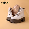 Safiya/索菲娅2023秋冬 机车风厚底大头粗高跟英伦绑带马丁靴 SF34116019 商品缩略图2