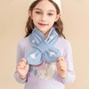 mettekids儿童100%羊绒围巾2023秋冬新款男童女童保暖交叉围脖 商品缩略图4