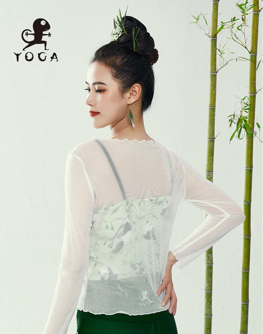 壁虎瑜伽【2310SY253】网纱透气长袖（无胸垫）【5天发货】 商品图4