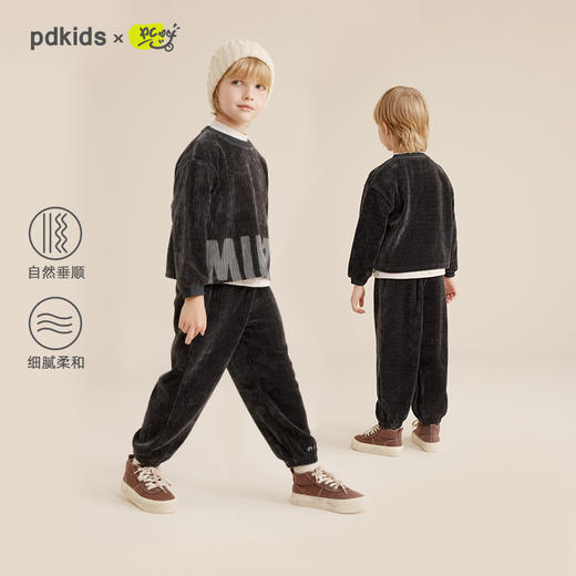 【柔软灯芯绒】儿童复古灯芯绒休闲印花套装PQTZ2304 商品图1