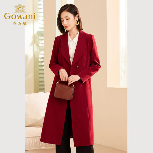 乔万尼风衣女款新款中长款气质高级感红色ET3A677 商品图2