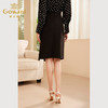 乔万尼半身裙女新款秋季高腰黑色职场高级感西装裙ET3D650 商品缩略图4