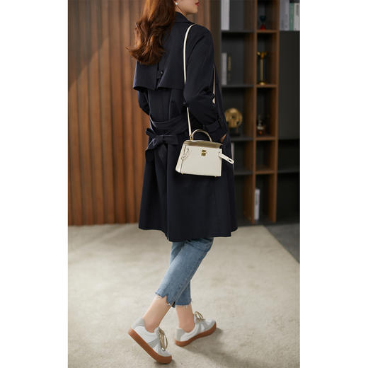 原形西装领风衣女中长款2023秋季新品气质显瘦韩版设计感时尚外套 商品图2