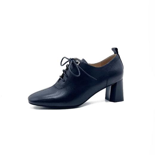 伊伴秋冬女高跟绑带皮鞋单鞋B23426601 商品图0