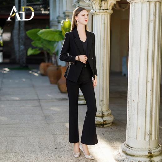 AD显瘦西装微喇裤高级感西服套装女秋季新款正式场合职场通勤正装 商品图2