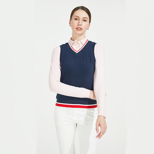 BMW-303B( PROSIMON高尔夫秋冬女款V领针织马甲背心) 商品图2