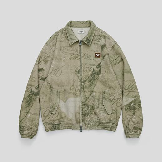 GOODBAI 916 涂鸦印花翻领拉链外套 商品图1