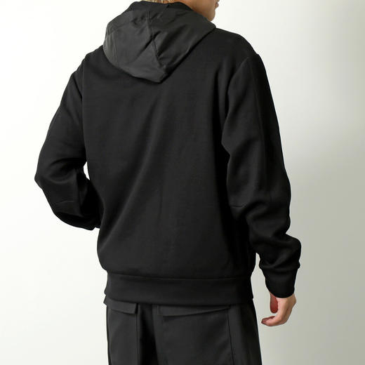 PRADA 普拉达 男士再生尼龙连帽拉链外套 黑色 UJL142 11JE F0806 商品图2