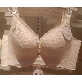 都市丽人舒软挺塑AB杯适穿塑身调整型文胸蕾丝薄款内衣无钢圈四排扣LJ34X5