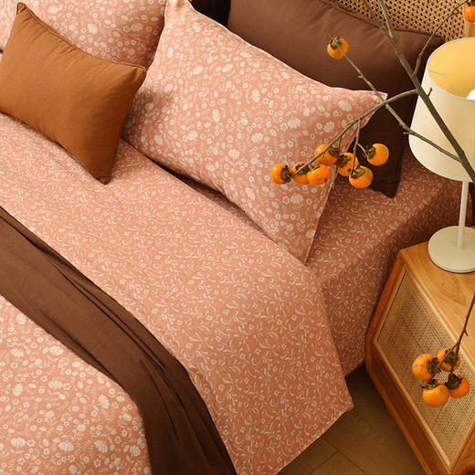 繁花云锦四件套全棉纯棉床单被罩枕头床品轻奢高级感 商品图1