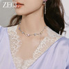 ZEGL设计师多巴胺系列彩色锆石项链女生轻奢小众choker颈链锁骨链 商品缩略图1