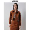 VIMAGE纬漫纪冬季新款时尚纯色短外套V2003624 商品缩略图0