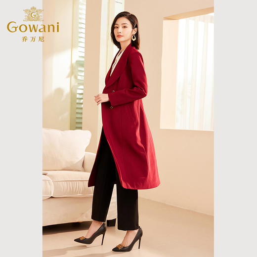 乔万尼风衣女款新款中长款气质高级感红色ET3A677 商品图1