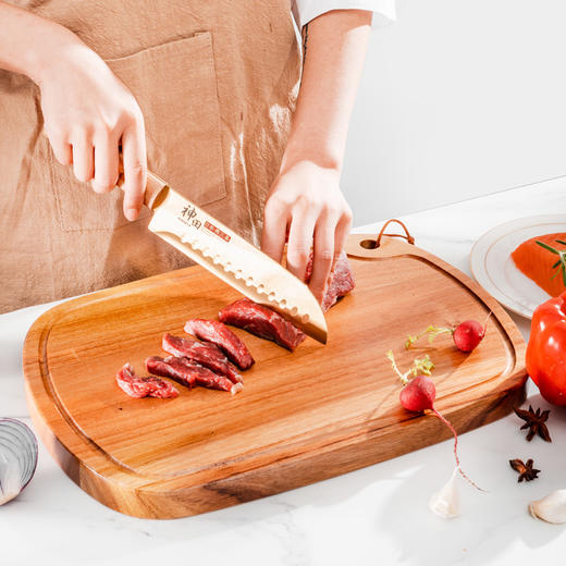 神田| 绣渤意钛金系列小菜切三德刀水果刀 礼盒装 商品图6