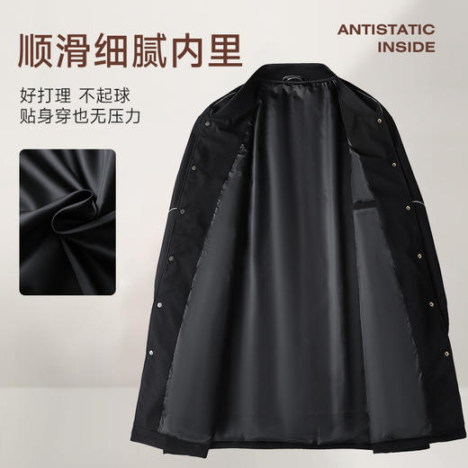 【实体店同款】【新款DPX】大依优型大码棒球领风衣夹克加肥加大休闲夹克胖子宽松弹力运动外套上衣防风 商品图3