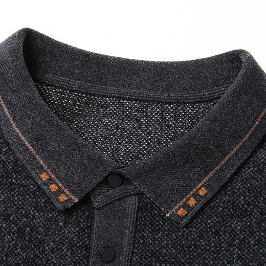 【新款DWP】大依优型大码翻领针织衫Polo衫加肥加大毛衣大号胖子宽松毛衫男装上衣打底T恤 商品图5