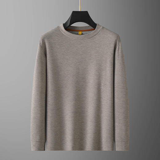 【一口价】兔绒【新款DG】大依优型大码长袖T恤加肥加大肥佬休闲宽松上衣胖子绅士保暖打底T恤 商品图0