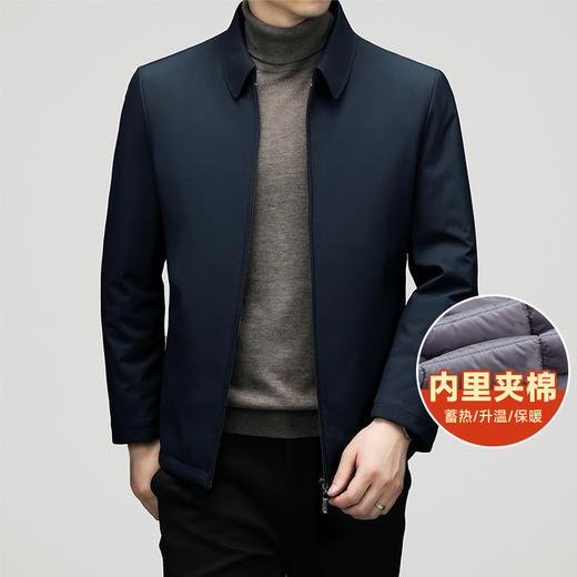 【新款DXS】大依优型夹棉夹克拉链立领经典加肥加大码上衣外套商务休闲男士 商品图0
