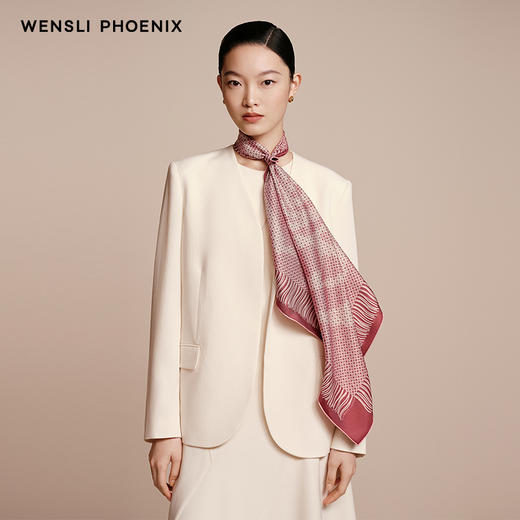 凤凰之家“织梦传奇”75厘米双面印花中方巾 商品图1