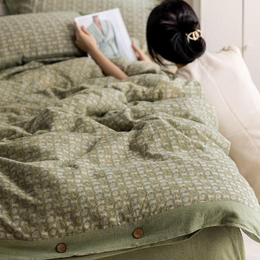 【京彩】纱布四件套-青林 商品图1