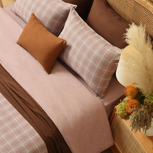 格子床上四件套全棉纯棉床单被罩枕头床品轻奢高级感 商品图1