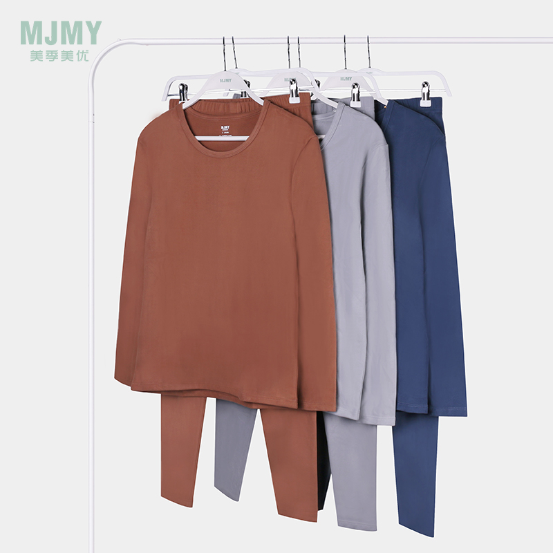 美季美优T男士牛奶绒圆领套装B346205