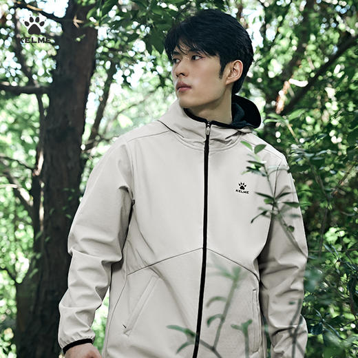 卡尔美2023秋季新款连帽加绒梭织外套 商品图1