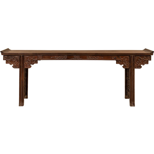 清 红木夹头榫螭龙纹大翘头案 商品图5